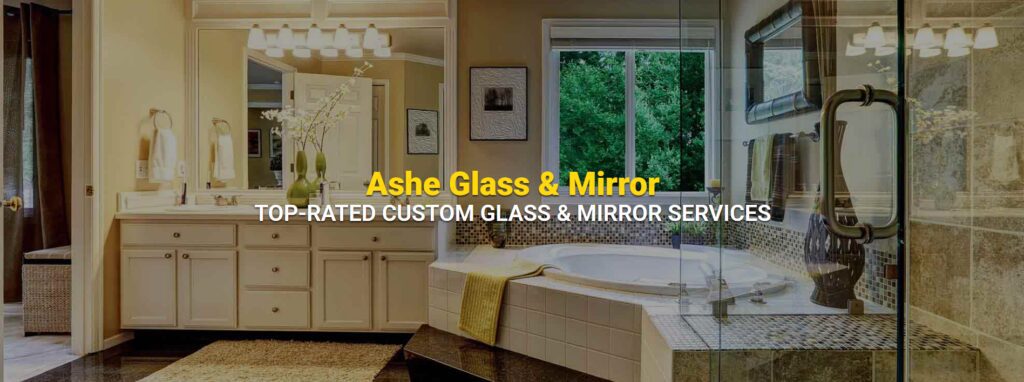 Modern bathroom with elegant glass features.